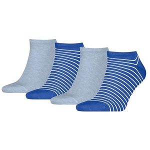 Tommy Hilfiger Small Stripe sneakers voor heren (verpakking van 4 stuks), blauw, 39-42