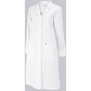 Dameskittel, laboratoriumjas, knielang, katoen, wit maat 34 N