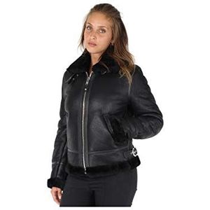 Schott NYC Leren damesjas, zwart (black 90), XXL