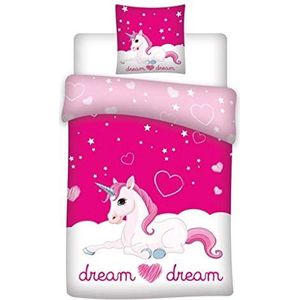 Unicorn Dream - Dekbedovertrek - Eenpersoons - 140 x 200 cm - Roze - Copy