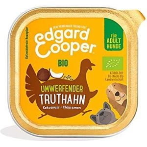 Edgard & Cooper Hondenvoer, nat, biologisch hondenvoer, voor volwassenen, graanvrij, biologisch hondenvoer, 100 g x 17, vers kalkoenvlees, smakelijke, uitgebalanceerde voeding, hoogwaardige eiwitten