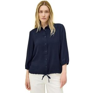 Cecil Hemdblouse voor dames met structuur, Urban Navy Blue, M