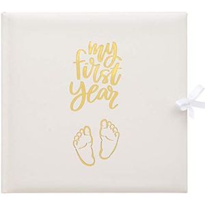 Baby's My First Year Record Logboek ter herdenking van geboorte door hun eerste jaar op aarde - wit