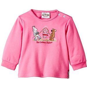 Die Lieben Sieben by Salt & Pepper Baby - meisjes sweatshirt L7 effen, effen, roze (Warm Rose 843), 86 cm