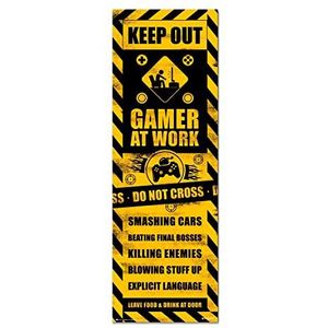 Gameration Gaming Caution Deurposter – gameration/Poster Groep Erik – officieel gelicentieerd product
