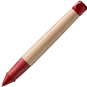 LAMY abc kindvriendelijk potlood 110 van esdoornhout en antislip handvat in rood, dop en dobbelsteen van kunststof, incl. onbreekbare potloodvulling LAMY M 44, 1,4 mm, B