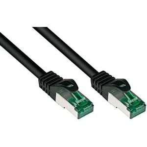 Good Connections® PREMIUM Cat. 6A OUTDOOR patchkabel - 20 m - IP66 met vergrendelingsbescherming - 10-GIGABIT, Kopergeleider/CU - S/FTP, PiMF - 500MHz - voor buiten, UV- en waterbestendig - ZWART