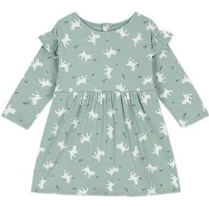 Petit Bateau Baby meisjes A090K jurk met lange mouwen, groen paul/meerkleurig, 18 maanden, Groen Paul/Veelkleurig, 18 Maanden