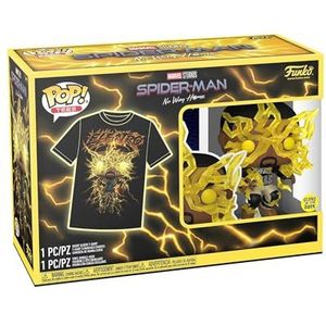 Funko Pop! & Tee: Spider-Man: NWH – Electro – gloeit in het donker – Large – (L) – Marvel – T-shirt, T-shirt – kleding met vinyl figuur om te verzamelen – cadeau-idee voor volwassenen mannen en