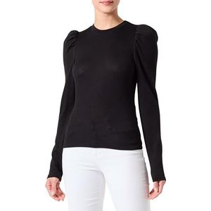 Vila Dames Visim L/S Top/B Top met lange mouwen, zwart, XL