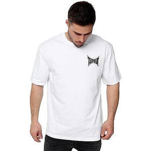 TAPOUT heren t-shirt oversize creekside, wit/zwart, XL, 940010
