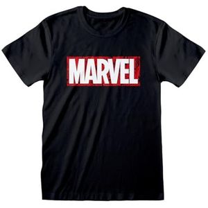 Uniseks T-Shirt met Korte Mouwen Marvel Zwart