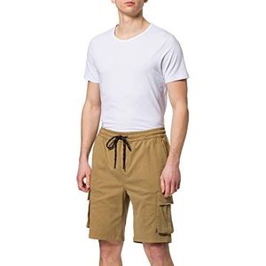 Urban Classics Heren Shorts Cargo Drawstring Pants met opgestikte zakken, korte broek voor mannen, verkrijgbaar in vele kleuren, maten S - 5XL, Darksand, XL