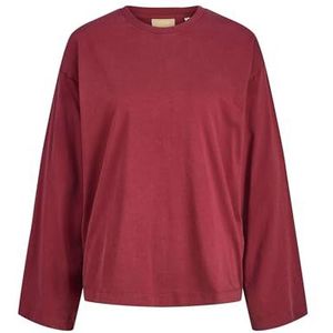 JACK & JONES Dames Jxandrea Wash Loose Ls Tee JRS, Cabernet, XS