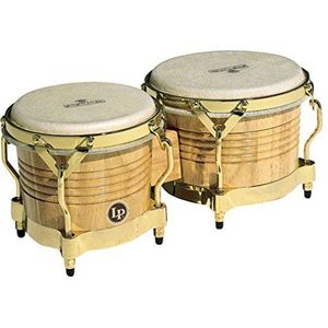 LP Latin Percussion LP811002 Matador Wood Bongo Natural Gold Hardware