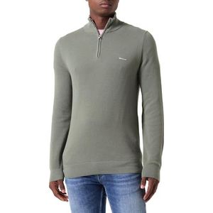 GANT KATOEN PIQUE Half Zip, Kalamata Green, 4XL