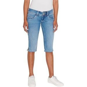 Pepe Jeans Dames Slim Crop Lw Shorts, Blauw (Denim-MP0), 26W, Blauw (Denim-mp0), 26W