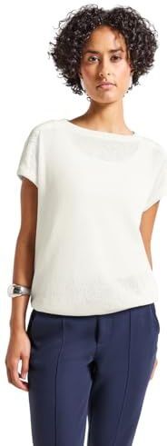 Street One - Dames Shirt - Wit - Gebreide Look