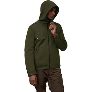 Blauer Sweatshirt met open capuchon voor heren, donkere olijf, 54