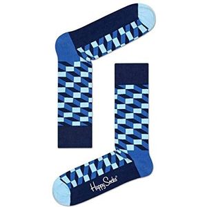 Happy Socks Sokken Blauw Filled Optic sokken FIO01/6000