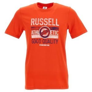 RUSSELL ATHLETIC SS Crewneck T-shirt met korte mouwen, Oranje. Com, 104