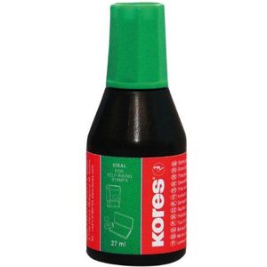 Kores Handstempelverf, langdurige formule, druppelbestendig - 27 ml, groen