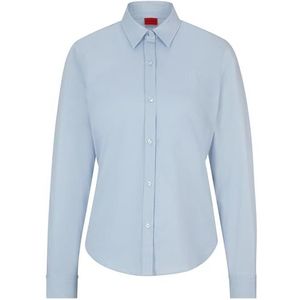 HUGO The Essential Shirt Blouse voor dames, Helder Paars 527, 42