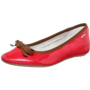 s.Oliver Casual 5-5-22101-30 ballerina's voor dames, Rood Chili Patent 523, 41 EU