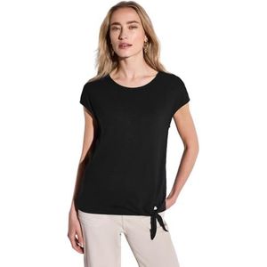 Street One - Dames Shirt - Zwart - Viscosemix met Stretch