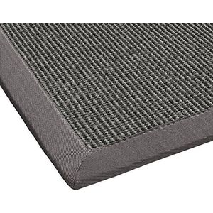 BODENMEISTER Sisal tapijt modern hoge kwaliteit grens plat weefsel, verschillende kleuren en maten, variant: lichtgrijs, 120x170