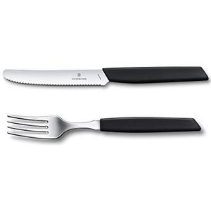 Victorinox Bestekset Swiss Modern - 12-delig - Zwart - Tafelmes/-Vork