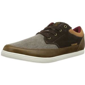 Jack en Jones Heren JJ Brad Low-Top, Leisteen Zwart Bruin, 44 EU