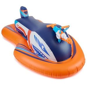 Nerf Super Soaker Stormforce Ride-On Racer – Opblaasbare zwembadvlotter met zwembadgevoede Mega Water Blaster