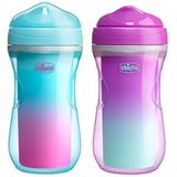 Chicco - Active Tuitbeker - Baby Drinkbeker - Ergonomische Bijtbestendige Tuit - Easy Sips Ventiel - BPA-Vrij - 266 ml - 14+ Maanden - Roze
