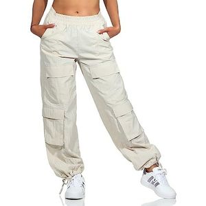 ONLY ONLEnielca Life Parachute-cargobroek voor dames, losse pasvorm, Pumice Stone, 32 NL/S/L