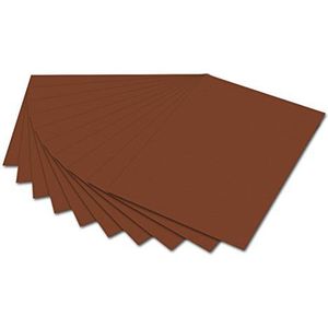folia 6185 - Fotokarton chocoladebruin, 50 x 70 cm, 300 g/m², 10 vellen - voor het knutselen en creatief vormgeven van kaarten, raamfoto's en voor scrapbooking