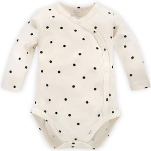 Pinokio Bodysuits voor babymeisjes, lange mouwen, buttoned ondergoed, Ecru Polka Dot, 56