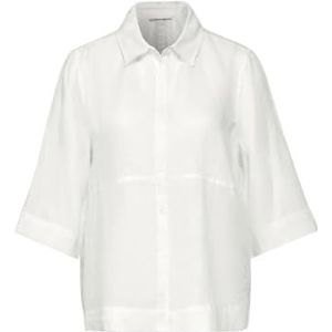 Street One Offic_ls_solid Shirtcollar Blo Shirt voor dames, off-white, 40