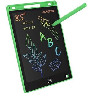 ACROPAQ LCD tekentablet - Vonk creativiteit met onze 8,5-inch groene LCD tekentablet - Draagbaar elektronisch tekenbord met kleurenscherm en stylus - Het perfecte cadeau