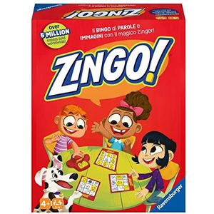Ravensburger - Zingo, de grappige tombola van woorden en afbeeldingen, spel voor kinderen, 2-6 spelers, Italiaanse versie, vanaf 4 jaar