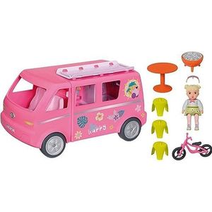 BABY born Minis Camper met Jasmin 906095 - 7cm pop met exclusieve accessoires en beweegbaar lichaam voor realistisch spel - Geschikt voor kinderen vanaf 3+ jaar.