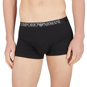 Emporio Armani Heren Trunks (Pack van 2), Zwart/Zwart, L