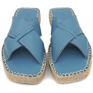 Bonateks Dames DERBTRLKY100146 Wedge Sandal, blauw, 36 EU, blauw, 36 EU