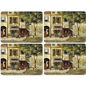 Portmeirion Home & Gifts Parisian Scenes Tafelonderlegger, X0010643423V, 4 stuks, Multicolor, 29 x 40.1 x 0.58 cm