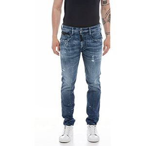 Replay Heren Jeans Anbass Slim-Fit met Stretch, Blauw (Medium Blue 009), W29 x L30, 009, medium blue., 29W x 30L