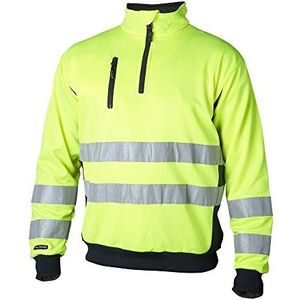 Top Swede 13602901208 Model 136 waarschuwingsbescherming sweatshirt, geel/marine, maat XXL