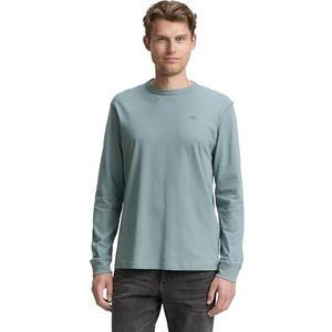 TOM TAILOR T-shirt met lange mouwen voor heren, 27475 - Grijs Mint, XXL