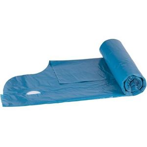 DONAU ECO Knotties 22024472-01 Vuilniszakken, 100 l, sterk met hengsels, 10 vuilniszakken, 1 rol, gepatenteerde technologie, afvalzakken, blauwe engel gecertificeerd, 100% gerecycled materiaal (LDPE),