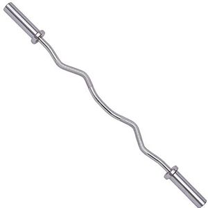 Everyday Essentials Olympic Super Curl Barbell Curl Bar, 48 inch (450 lb gewichtscapaciteit), Zilver (CB4S)