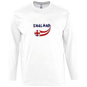 Supportershop Heren T-Shirt Sommige Longues Angleterre Blanc Engeland